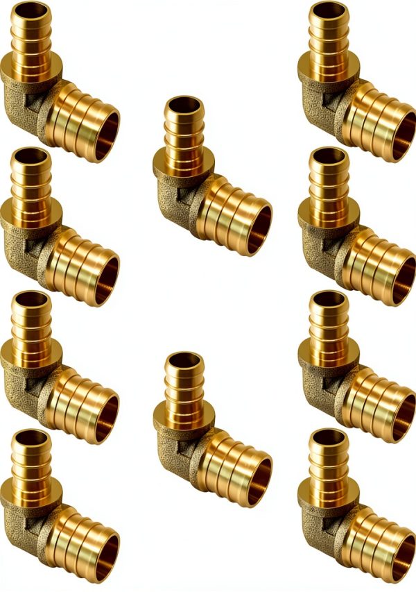 Uenede Brass PEX Elbow Fittings Plumbing Heating Connectors-0