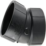 Charlotte Pipe Barbed Elbow Fitting 3 Inch Black Non-0