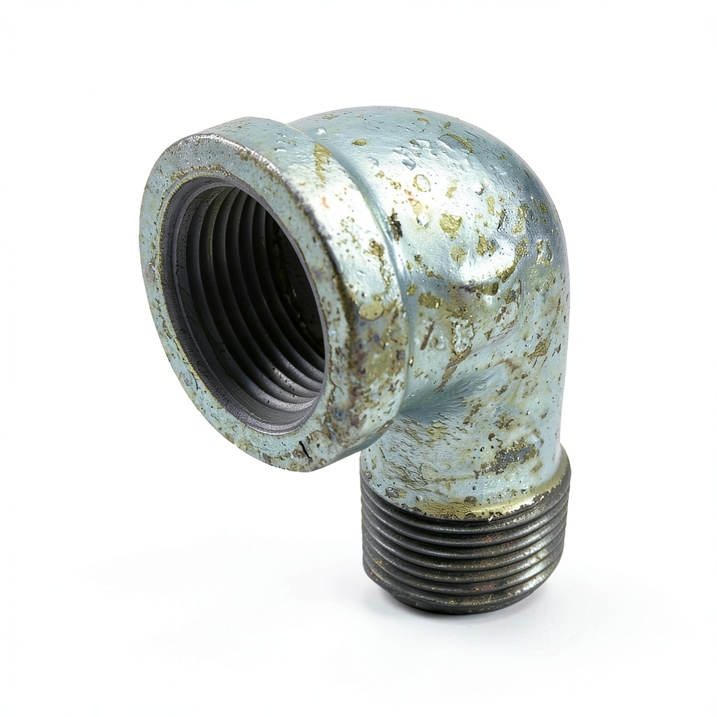 Southland barbed elbow fitting with galvanized iron finish