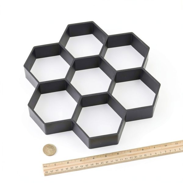 FINGERINSPIRE Hexagon Concrete Molds Plastic DIY Garden Path-3