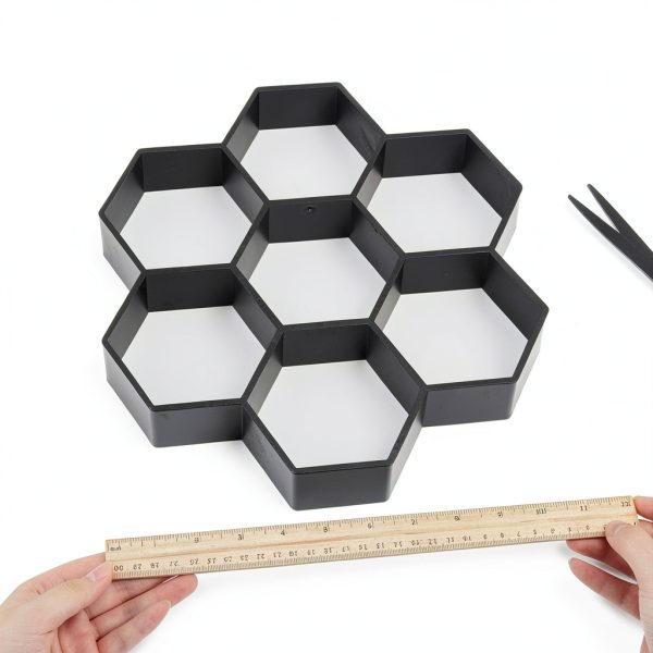 FINGERINSPIRE Hexagon Concrete Molds Plastic DIY Garden Path-2