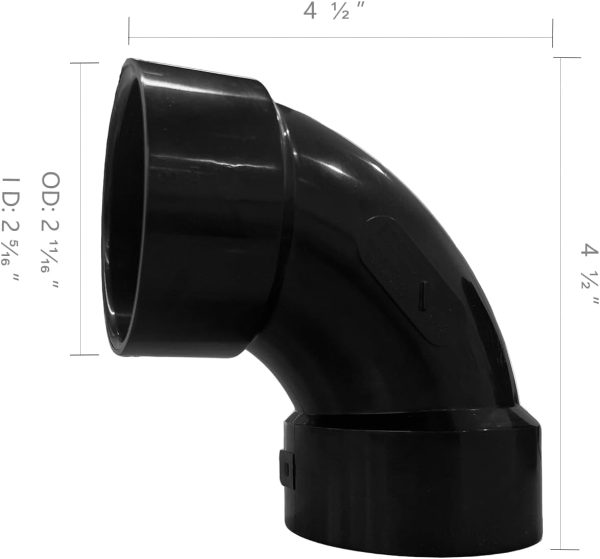 Lesso ABS 90 Degree Elbow Fitting Durable Lightweight-2