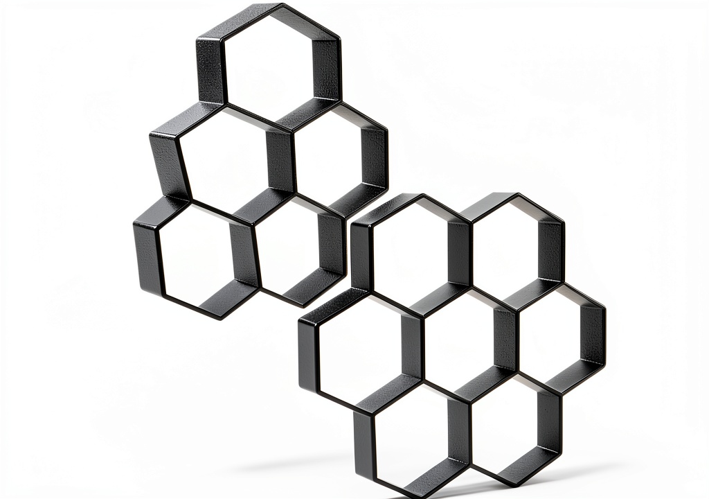FINGERINSPIRE Hexagon Concrete Molds showing hexagonal pattern design