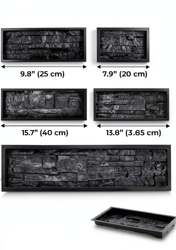 Betonex Wall Tile Mold Plastic Square 5pcs Set-2