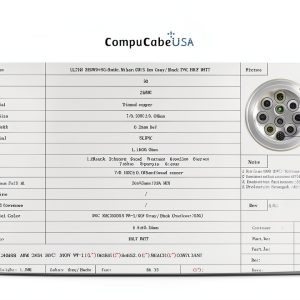 CompuCablePlusUSA 9-Conductor ST-26 AWG Mylar Shielded Cable Gray PVC-0