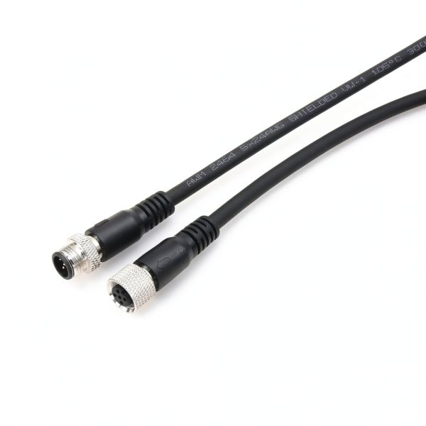 M12 5 Pin Male Female Shielded Cable for Actuator Sensor HangTon 5M-4