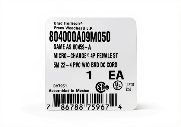 Micro Change Cable Assembly Female 4 Pin 804000A09M050 Brad Harrison-1