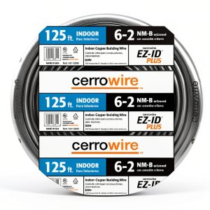 Cerrowire 147-4202D 125-Foot 6/2 NM-B Stranded Cable with Ground Black-0