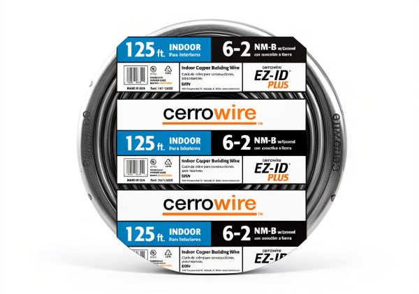 Cerrowire 147-4202D 125-Foot 6/2 NM-B Stranded Cable with Ground Black-0