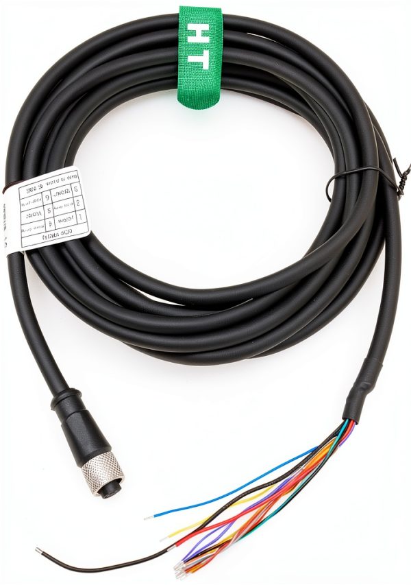Cognex in-Sight 7000/9000 24V IO Cable M12 A‑Coded 12‑Pin Lead 1m-5
