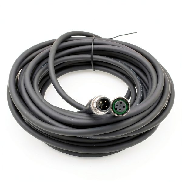 M12 4 Pin Male to 4 Pin Female A Coded Waterproof Cable HangTon 10m-2