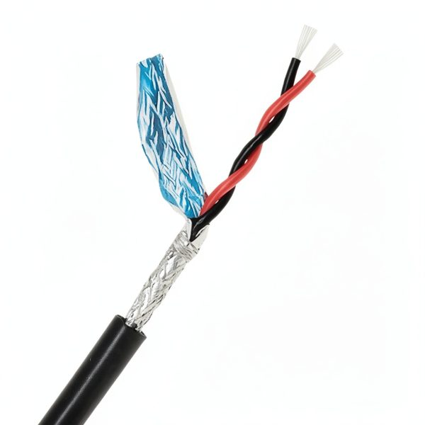 Signal Control Line 16.4ft 24AWG 2-Core Cable Black by Generic-0