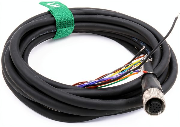 Cognex in-Sight 7000/9000 24V IO Cable M12 A‑Coded 12‑Pin Lead 1m-1