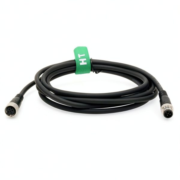 M12 A Coded 5 Pin Male to Female Actuator Cable 2m HangTon Connect-1